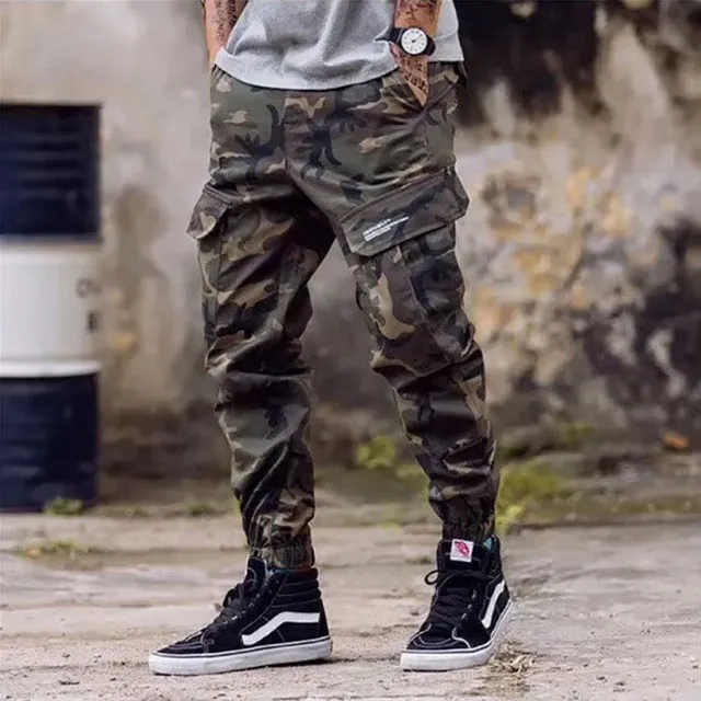 Luxury men's camouflage trousers with pockets James