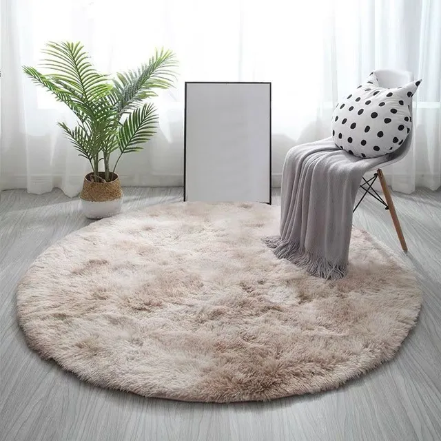 Fluffy Round Carpet Rzadko