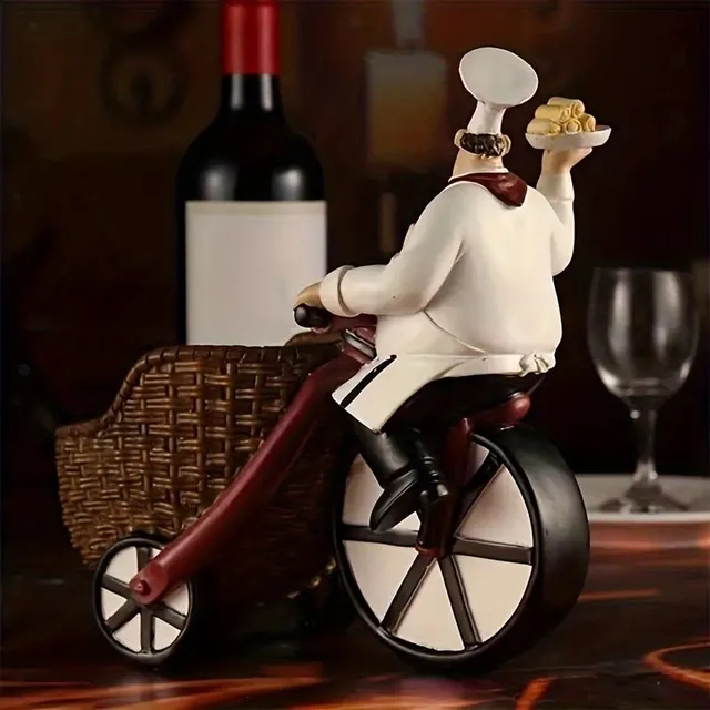 1 pc wine stand for bike chefs, wine stand with creative fashion, decoration for resin storage, suitable for basement bar Decoration of home cooking Artistic and crafts equipment