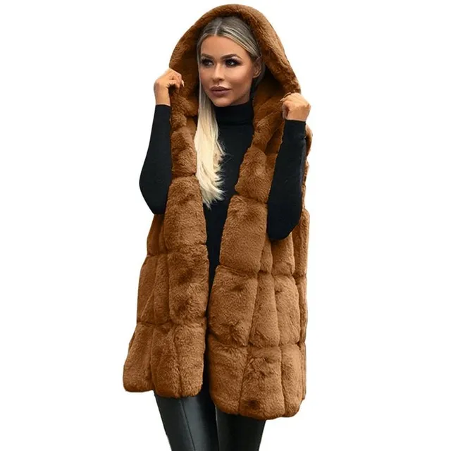 Módní zimní dámský kabát / vesta Jordie