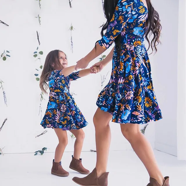 Floral dress for mother and daughter Demiana