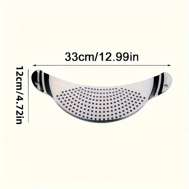 Crescent-shaped stainless steel colander, kitchen sink for vegetables