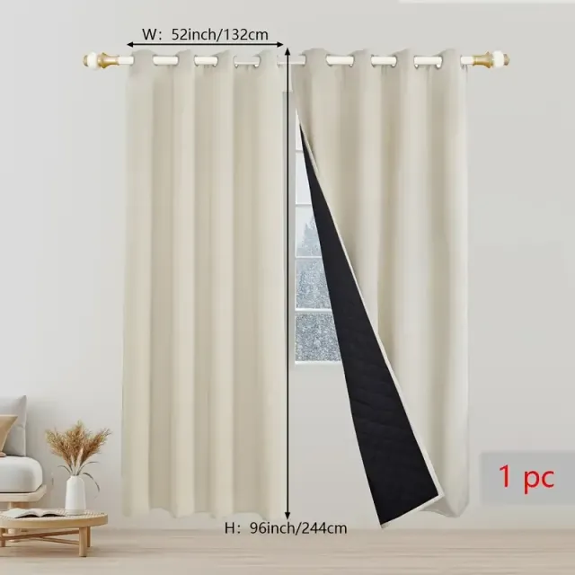 Heat and sound insulation curtains - modern decoration for doors and windows, heated, against the wind