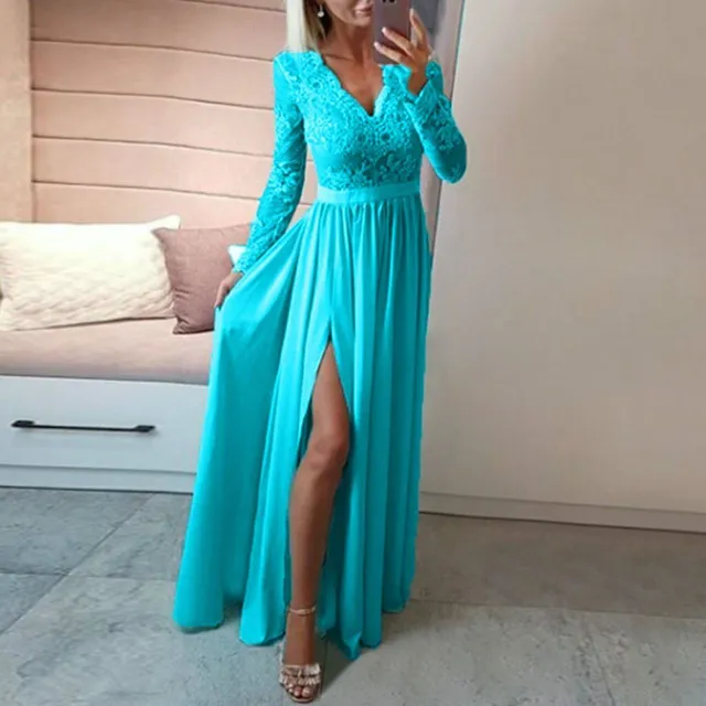 Ladies elegant formal dress with slit