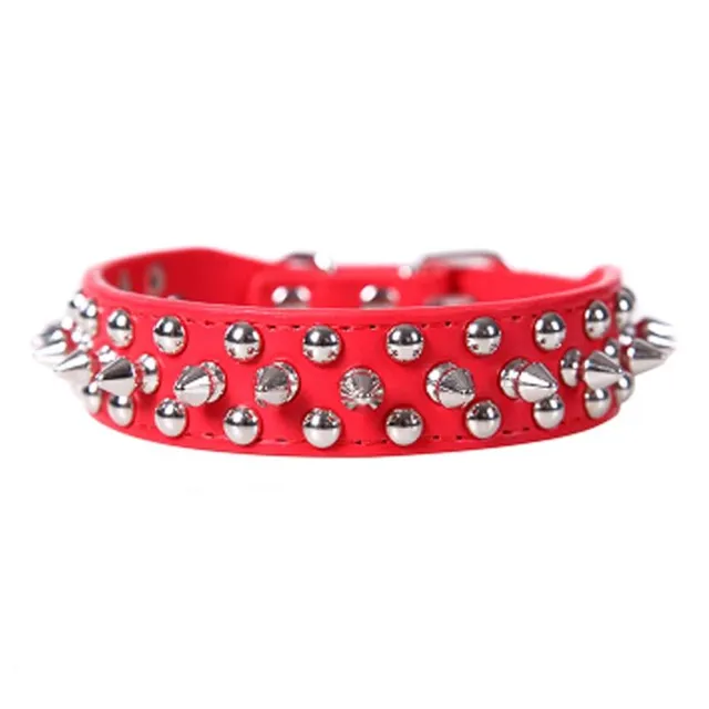 Luxuriöses Hundehalsband mit Spikes Saul