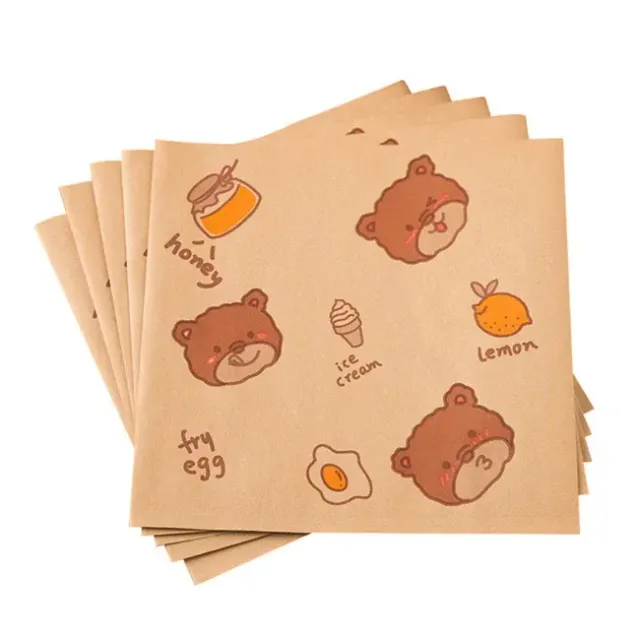 25 pcs of paper leaves/bales for sandwiches - oil-resistant, suitable for food, bag of hamburgers, pastries