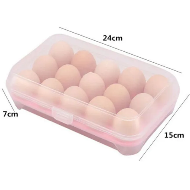 Cutie de plastic pentru 15 ouă