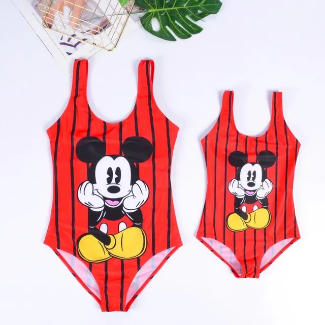 Costum de baie super drăguț pentru mamă și fiică Mickey