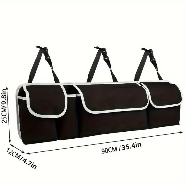 Car storage box - multi-function suitcase and backseat organizer, large capacity for SUVs and passenger cars