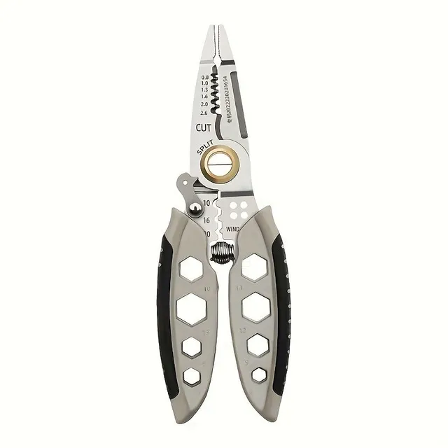 Multi-function cable cutting and stripping pliers, fast cable cutting, robust spring peeling, easy and economical, for the maintenance of mechanical vehicles and appliances, for crimping, isolation and cutting