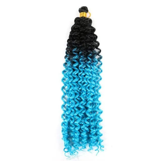 Colored curly strands for hair extensions