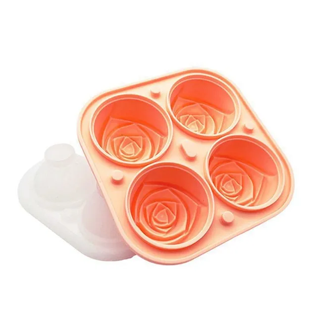 Formă elegantă de silicon pentru gheață pentru crearea de gheață de lux în formă de trandafir - mai multe variante de culori