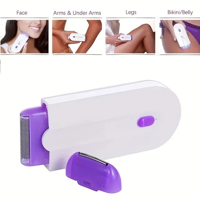 Painless hair removal with fine smooth rubber brush