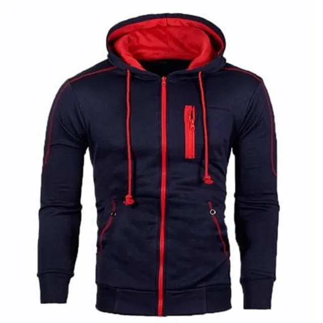 Men's trendy sports color hoodie with hoodie