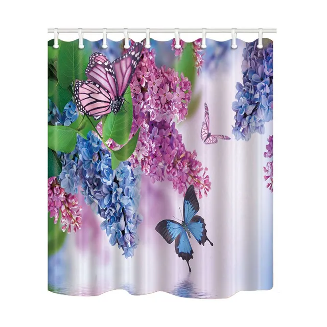 Shower curtain pattern butterflies