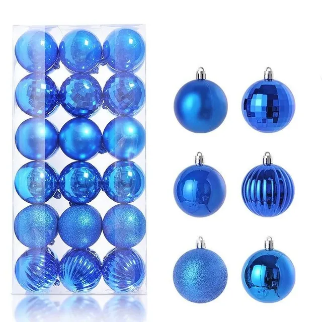 Trendy Christmas tree balls in different colours Bianca