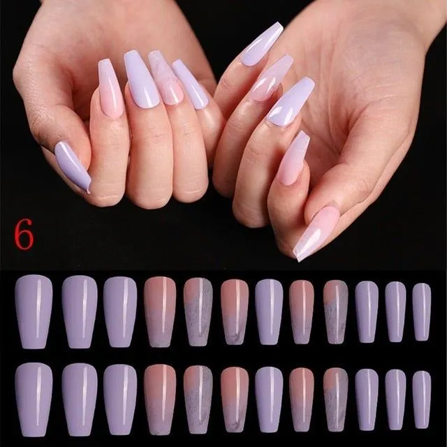 Artificial nails - 24pcs - More variants