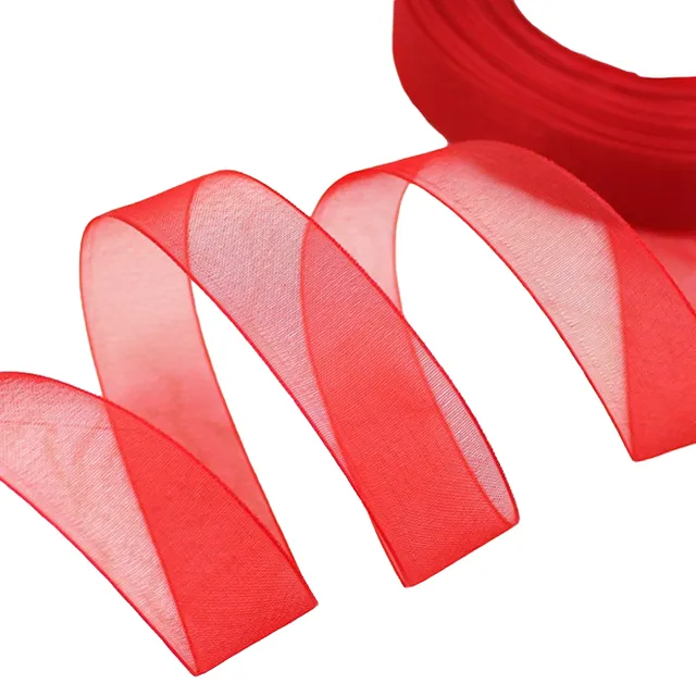 Chiffon ribbon 0 mm/ Red Delaney cervena