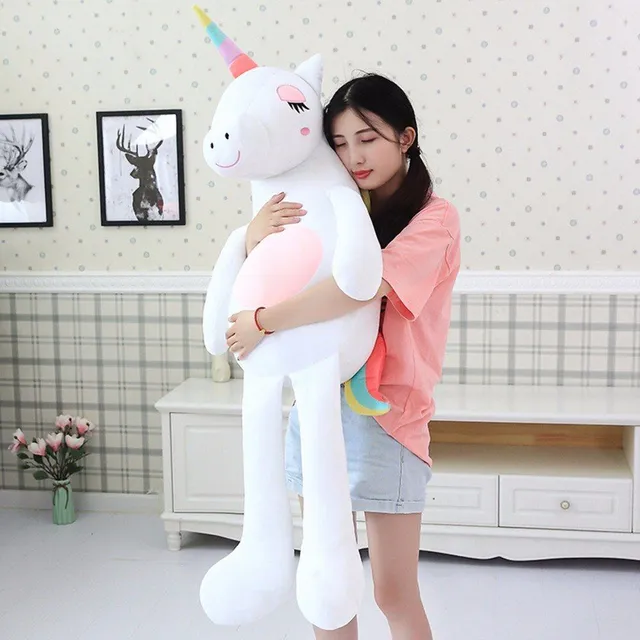 Peluche licorne blanche - plusieurs tailles