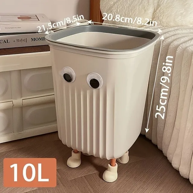 Handy trash basket with feet - cute and practical supplement to every interior