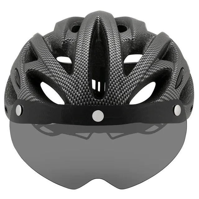 Kask rowerowy z okularami M/L 54 - 61 cm