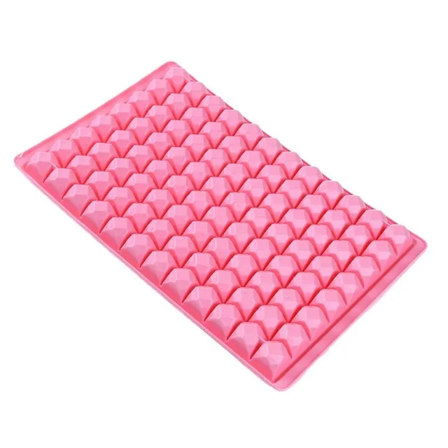 Silicone form for ice - 96 bars pink