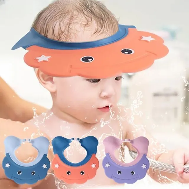 Trendy roztomilé silikónové kúpanie čiapka pre ochranu tváre pri umývaní vlasov