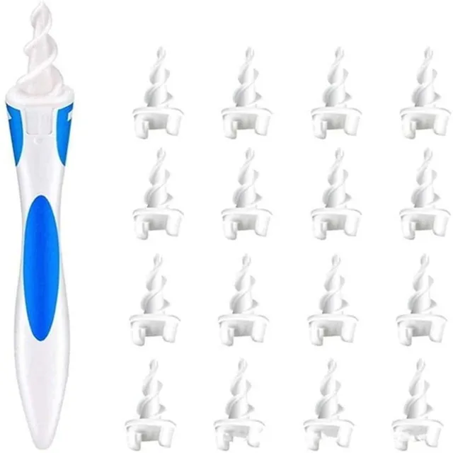 Set of spiral silicone ear wax removers - 16 pcs