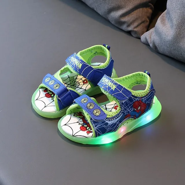 Boys' glowing sandals Spiderman