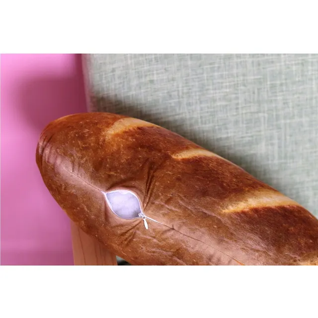 Pernă moale din pluș 3D - pâine