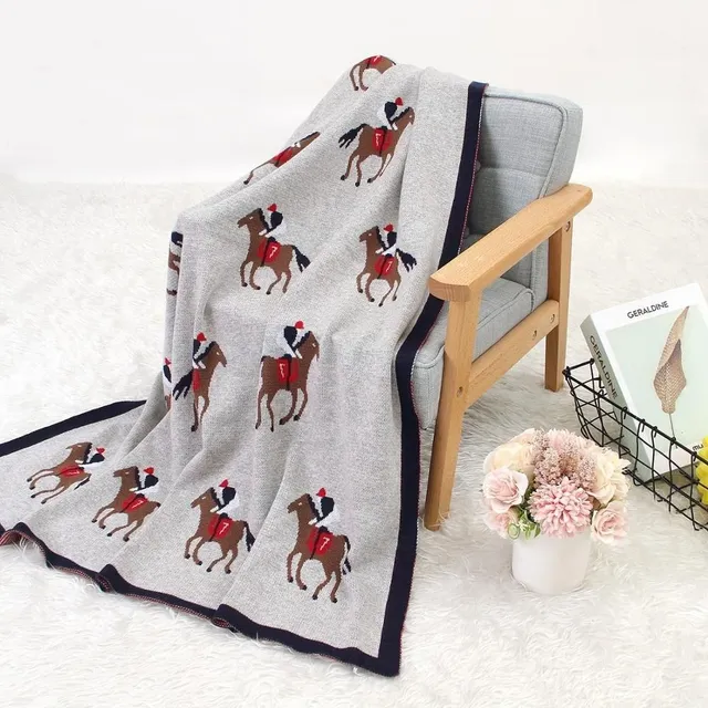 Baby blanket with horse