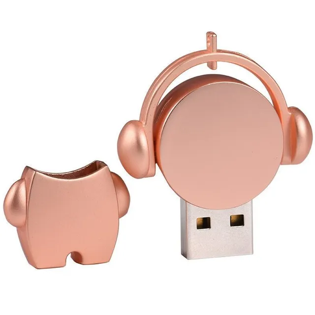 USB flash drive with headphones