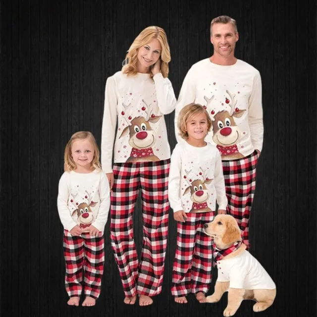 Vánoční pyžamo pro celou rodinu Rayner beige deti-3t
