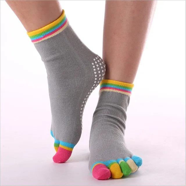 Women's anti-slip toe socks - coloured