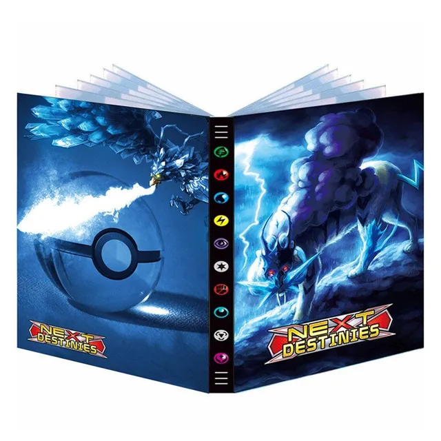 Stylish album for collector's cards with Pokemon themes