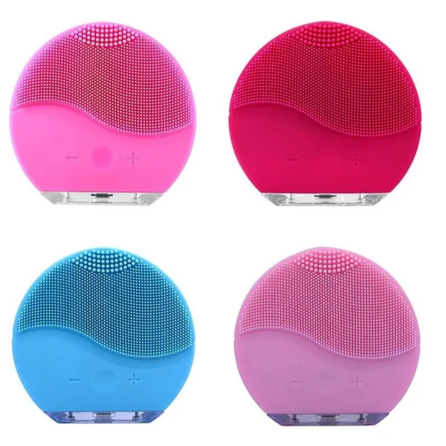 Ultrasonic silicone sonic brush for face cleaning, vibrating massage brush with USB recharge