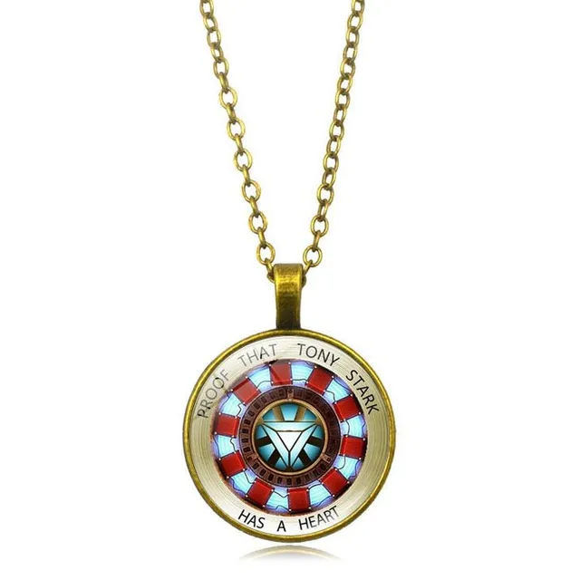 Stylish necklace with pendant Tony Stark - Ironman heart reactor