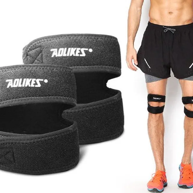 Knee support bandage for athletes and hikers