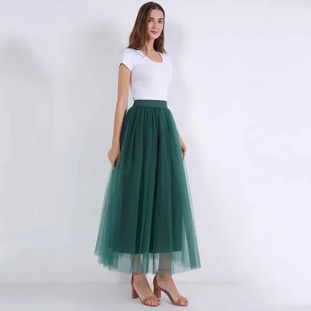 Women's tulle maxi skirt