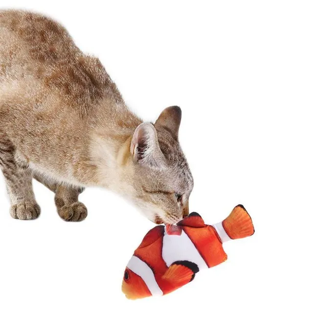 Plyšová 3D ryba pro kočky Selin