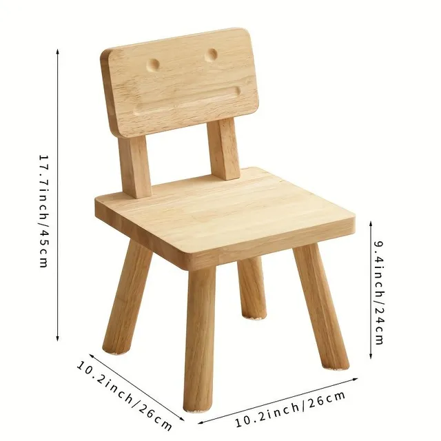 1ks Drevená stool, Taburet Pre zmenu Bot, Malá stool z Masivu Pro domácnosti, Malé drevené stool, Roztomilý stool v tvare Robota