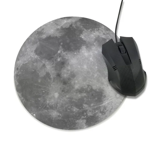 Pad pentru mouse rotund - Lună - 2 dimensiuni