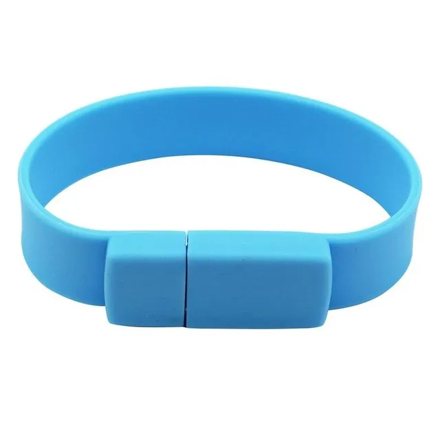 USB flash drive silicone bracelet red GB Sam modra 8