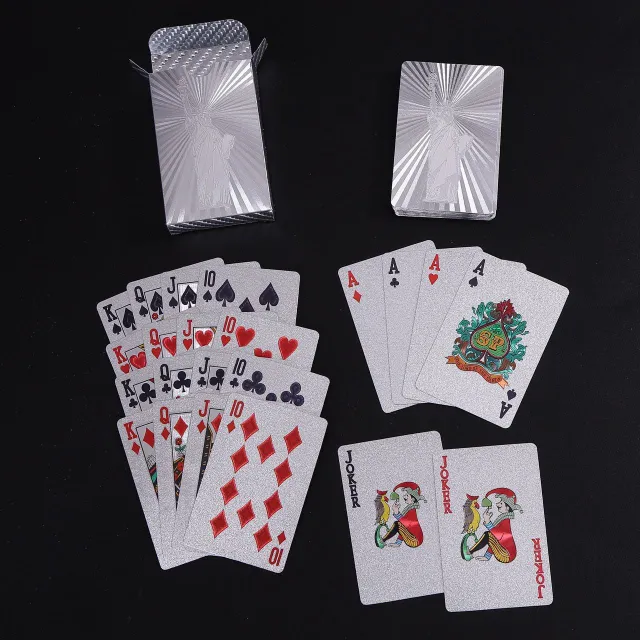 Cărți de poker din plastic aurii rezistente la apă