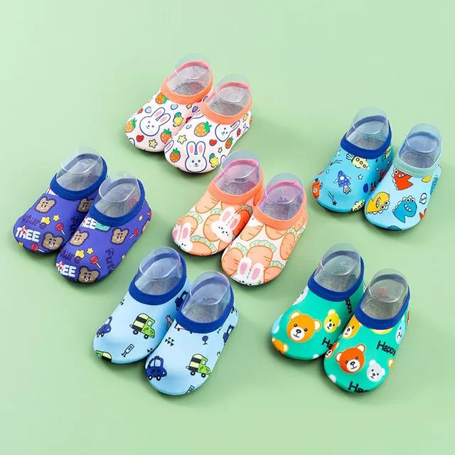 Children's original stylish modern colorful summer shoes in water with various prints Aofia