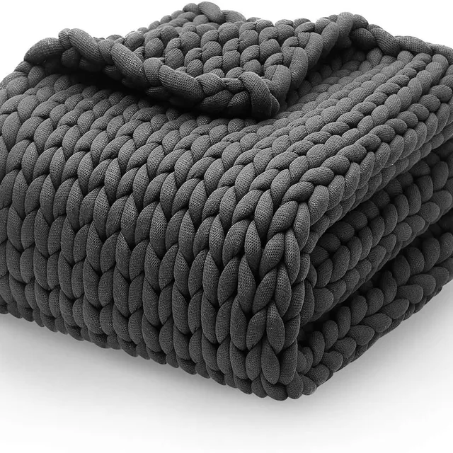 Chunky Knit súlyozott Throw kötött súlyozott takaró