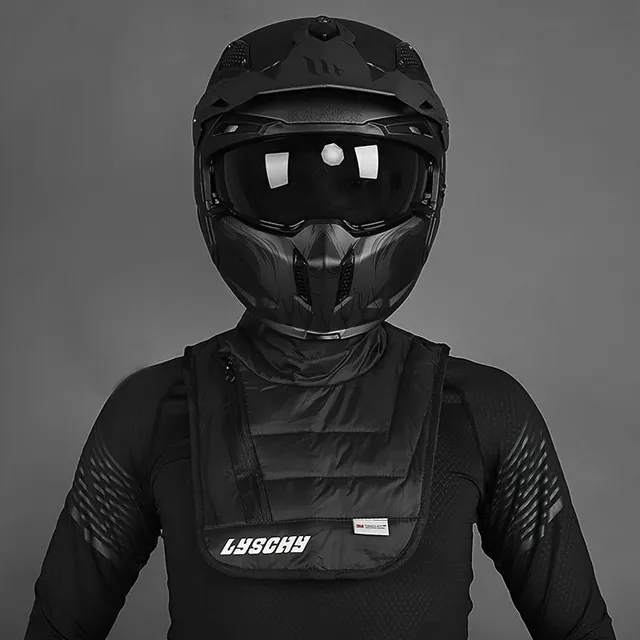 Motorcyclist multifunctional neck protection - windproof fleece mask with neck protectors