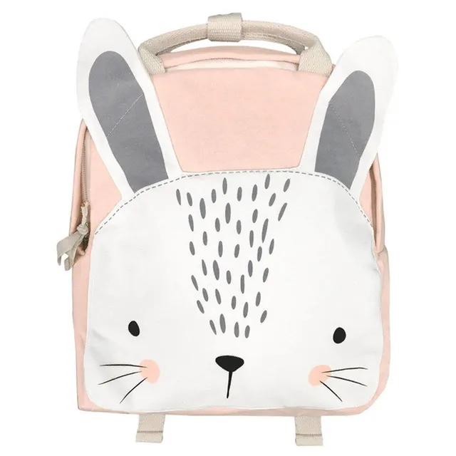Baby canvas backpack with 3D face pets