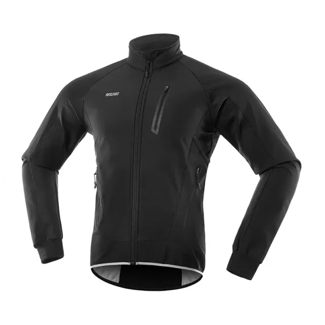 Veste de cyclisme d'hiver avec polaire thermique - Vêtements de cyclisme isolés, coupe-vent imperméable, manteau softshell