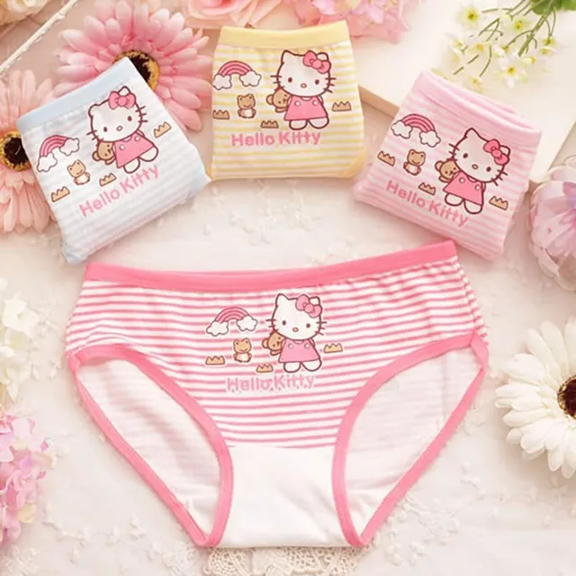 Dívčí spodní prádlo Minnie Mouse, Hello Kitty | 4 ks